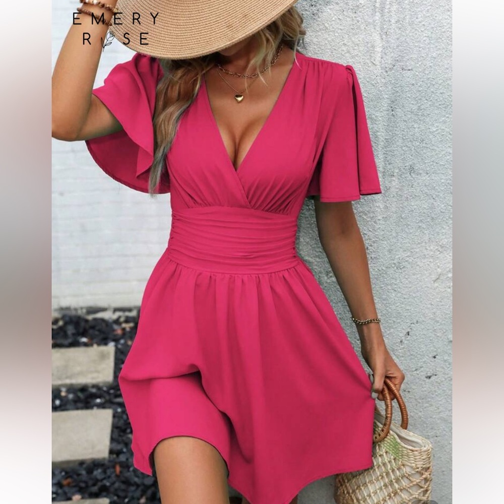 SHEIN Fuchsia Mini Dress